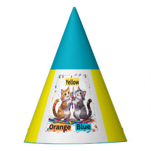 Chapeaux De Fêtes Classe de couleur des chats de fête