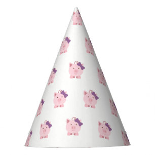 Chapeaux De Fêtes Cochon fille mignonne
