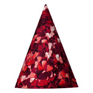 Chapeaux De Fêtes Coeur Parties scintillant rouge : Texture minimali