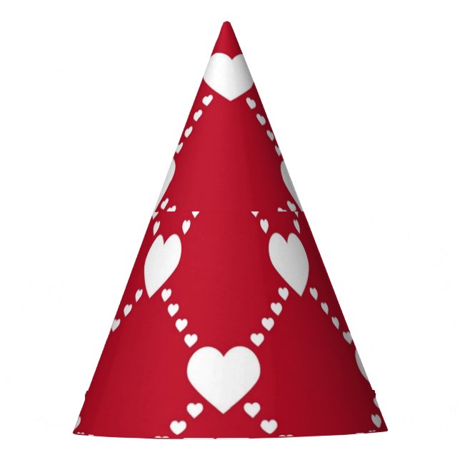Chapeaux De Fêtes coeurs rouges impressionnants (Devant)