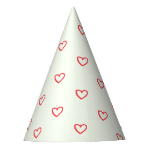 Chapeaux De Fêtes Coeurs rouges Motif, mignonne, amour