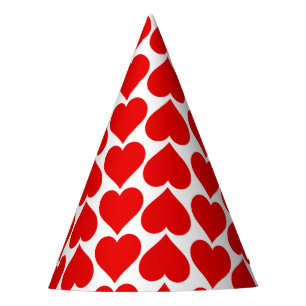 Chapeaux De Fêtes Coeurs rouges Motif, Romantique, Amour
