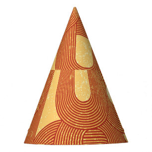 Chapeaux De Fêtes Colorée Géométrique Vintage Abstrait.