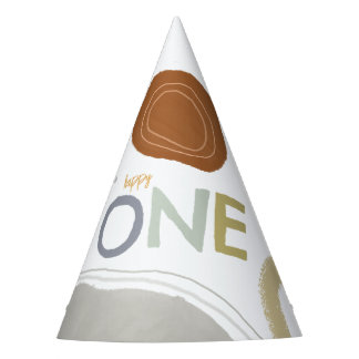 Chapeaux De Fêtes Colorful Happy One 1st Birthday Boy Party Hat