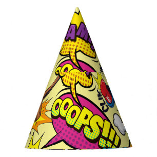 Chapeaux De Fêtes Comic Elements Motif coloré