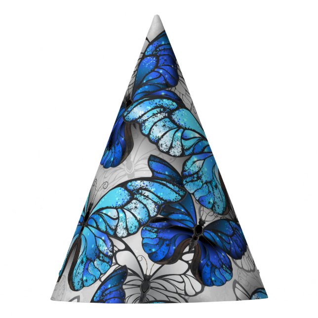 Chapeaux De Fêtes Composition des White and Blue Butterflies (Devant)