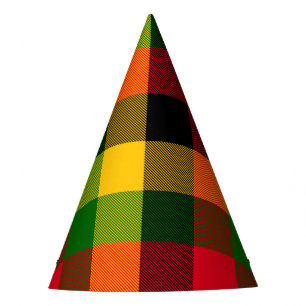 Chapeaux De Fêtes Conception de motif à carreaux de couleurs africai