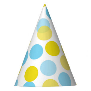 Chapeaux De Fêtes Confetti Pois Festif Bleu & Jaune