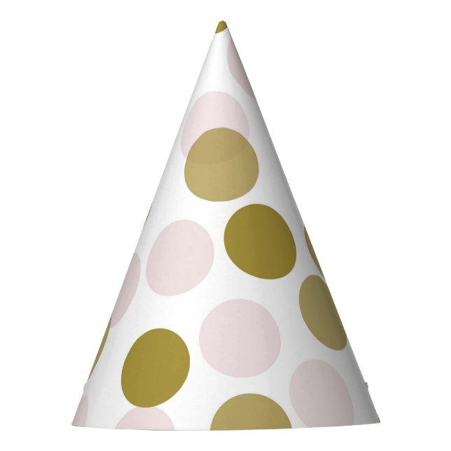 Chapeaux De Fêtes Confetti Pois rose et or (Devant)