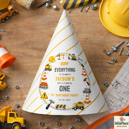 Chapeaux De Fêtes Construction 1ST Birthday | Builder Truck Party