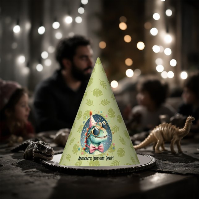Chapeaux De Fêtes Cool Dinosaur fête d'anniversaire (Cool Dinosaur Birthday Party Party Hat)