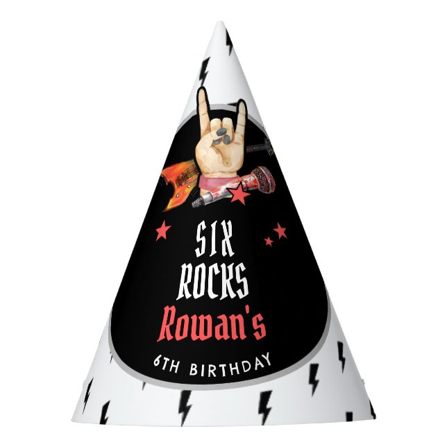 Chapeaux De Fêtes Cool Punk Rockstar Any Age Birthday (Devant)