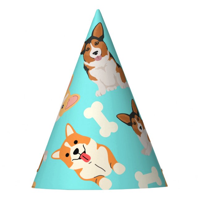 Chapeaux De Fêtes Corgi Cute Motif À La Menthe (Devant)