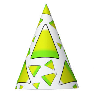 Chapeaux De Fêtes Corne à bonbons en vert et jaune