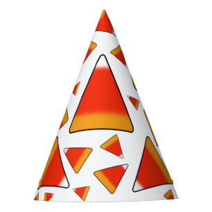 Chapeaux De Fêtes Corne à bonbons rouge et orange
