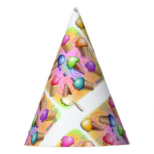 CHAPEAUX DE FÊTES CORNETS DE CRÈME GLACÉE D'ART DE POP