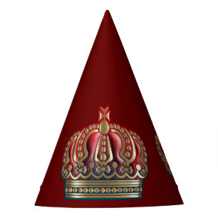 Chapeaux De Fêtes Couronne de la Croix Royale - Bleu Or