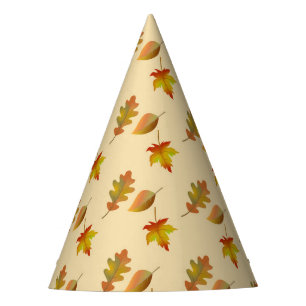 Chapeaux De Fêtes Cozy autumn maple leaves oak leaves