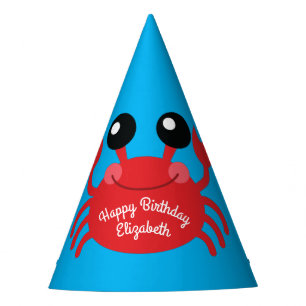 Chapeaux De Fêtes Crabe Anniversaire Soirée Cartoon Enfants