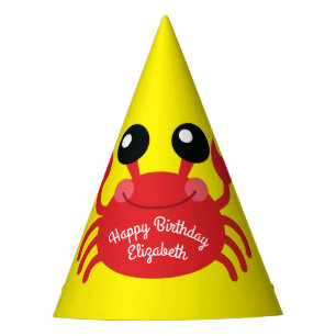 Chapeaux De Fêtes Crabe Anniversaire Soirée Cartoon Enfants