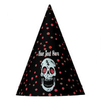 Crâne blanc souriant Parties scintillant rouge yeu