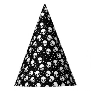Chapeaux De Fêtes Crâne monochrome Polka Dot