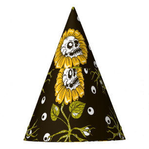 Chapeaux De Fêtes Crânes de tournesol : Unique Motif sans fil.
