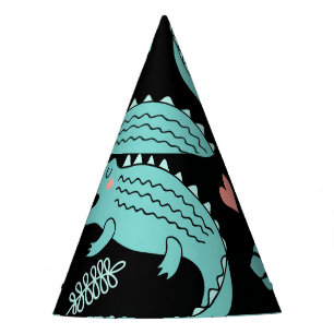 Chapeaux De Fêtes Crocodiles de caricatures, motif mignon sans soudu