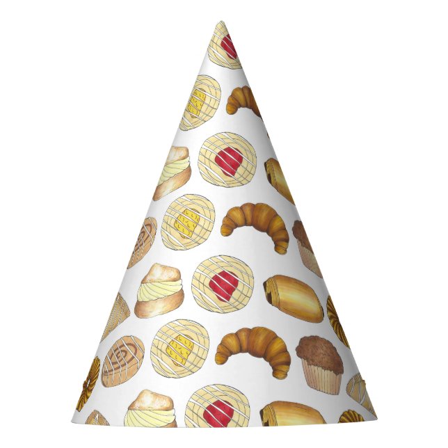Chapeaux De Fêtes Croissant en plateau de pâtisserie Danois Muffin (Devant)