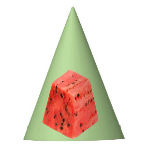 Chapeaux De Fêtes Cube de nourriture de pastèque rouge sucrée fraîch