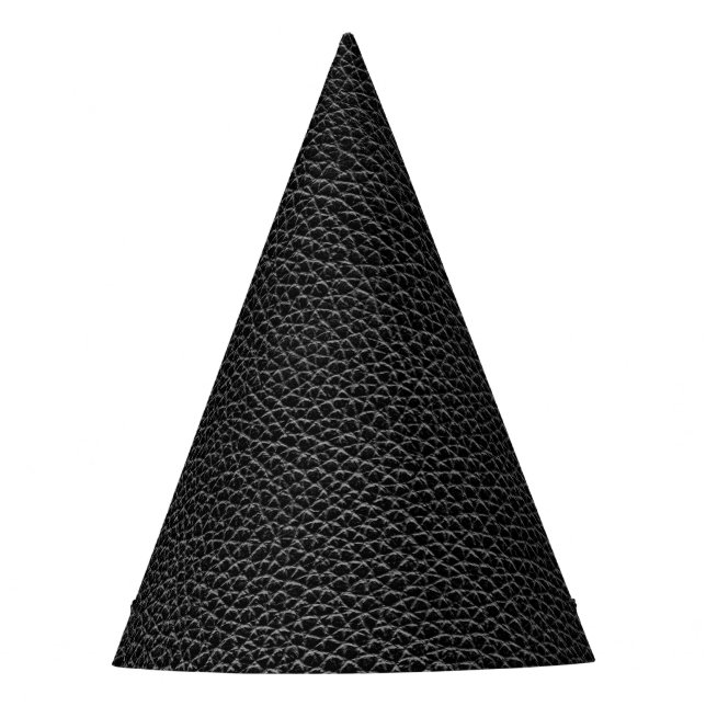 Chapeaux De Fêtes Cuir noir de Faux (Devant)