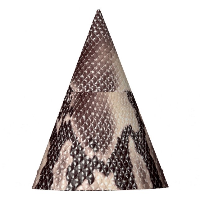 Chapeaux De Fêtes Cuir serpent : texture brune transparente (Devant)