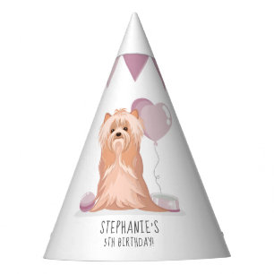 Chapeaux De Fêtes Curte Yorkshire Terrier Anniversaire