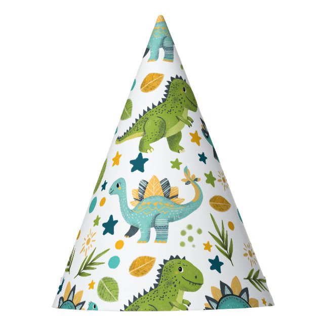 Chapeaux De Fêtes Cute Animaux préhistoriques Motif Dinosaur (Devant)