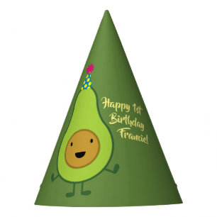 Chapeaux De Fêtes Cute Avocado 1er anniversaire Casquettes