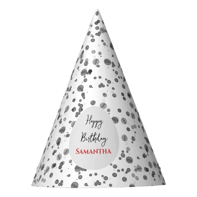 Chapeaux De Fêtes Cute Dalmatian Spots fête d'anniversaire (Devant)