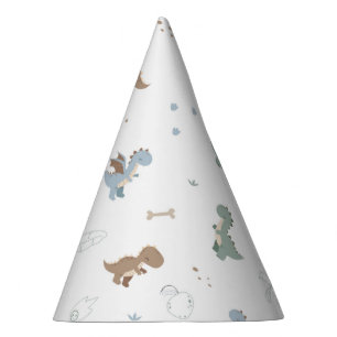 Chapeaux De Fêtes Cute Dino Patern Casquette du Parti blanc