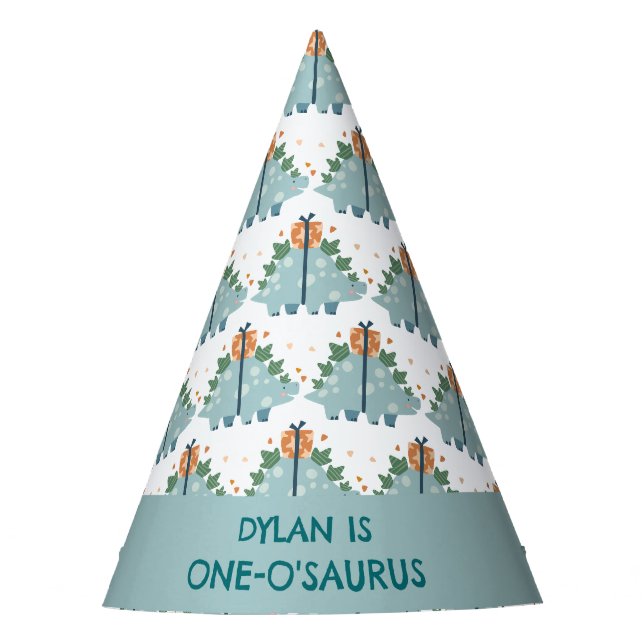 Chapeaux De Fêtes Cute Dinosaures 1er anniversaire (Devant)