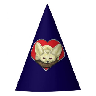 Chapeaux De Fêtes Cute Fennec Fox Dans Un Coeur