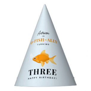 Chapeaux De Fêtes Cute Goldfish Anniversaire de enfant de natation