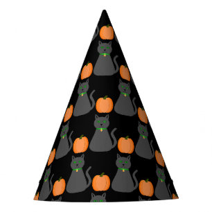 Chapeaux De Fêtes Cute Halloween Chat et Citrouille Motif