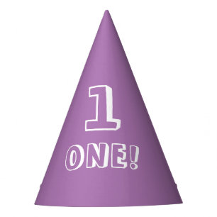 Chapeaux De Fêtes Cute lavande numéro personnalisé âge année ann