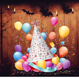 Chapeaux De Fêtes Cute Pastel Ghost thème personnalisé Anniversaire