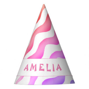 Chapeaux De Fêtes Cute Rainbow Wave Motif Fille Anniversaire