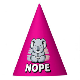Chapeaux De Fêtes Cute Sleeping Koala “Nope” Funny Cartoon
