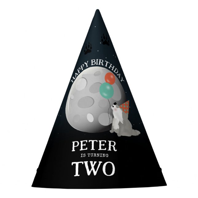 Chapeaux De Fêtes Cute Wolf Pack Woodland Moon Howling Birthday (Devant)
