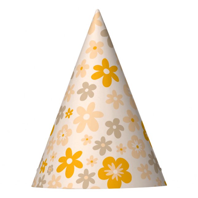 Chapeaux De Fêtes Daisy Boho Floral Photo 1er anniversaire (Devant)