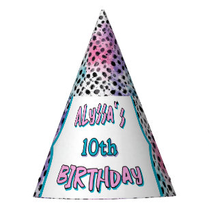 Chapeaux De Fêtes Dalmatie Spots Pastel Aquarelle Anniversaire