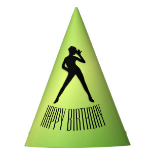 Chapeaux De Fêtes Danse moderne Vert Joyeux Anniversaire