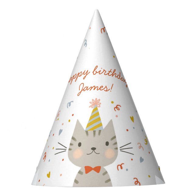 Chapeaux De Fêtes Dapper Kitty Anniversaire (Devant)